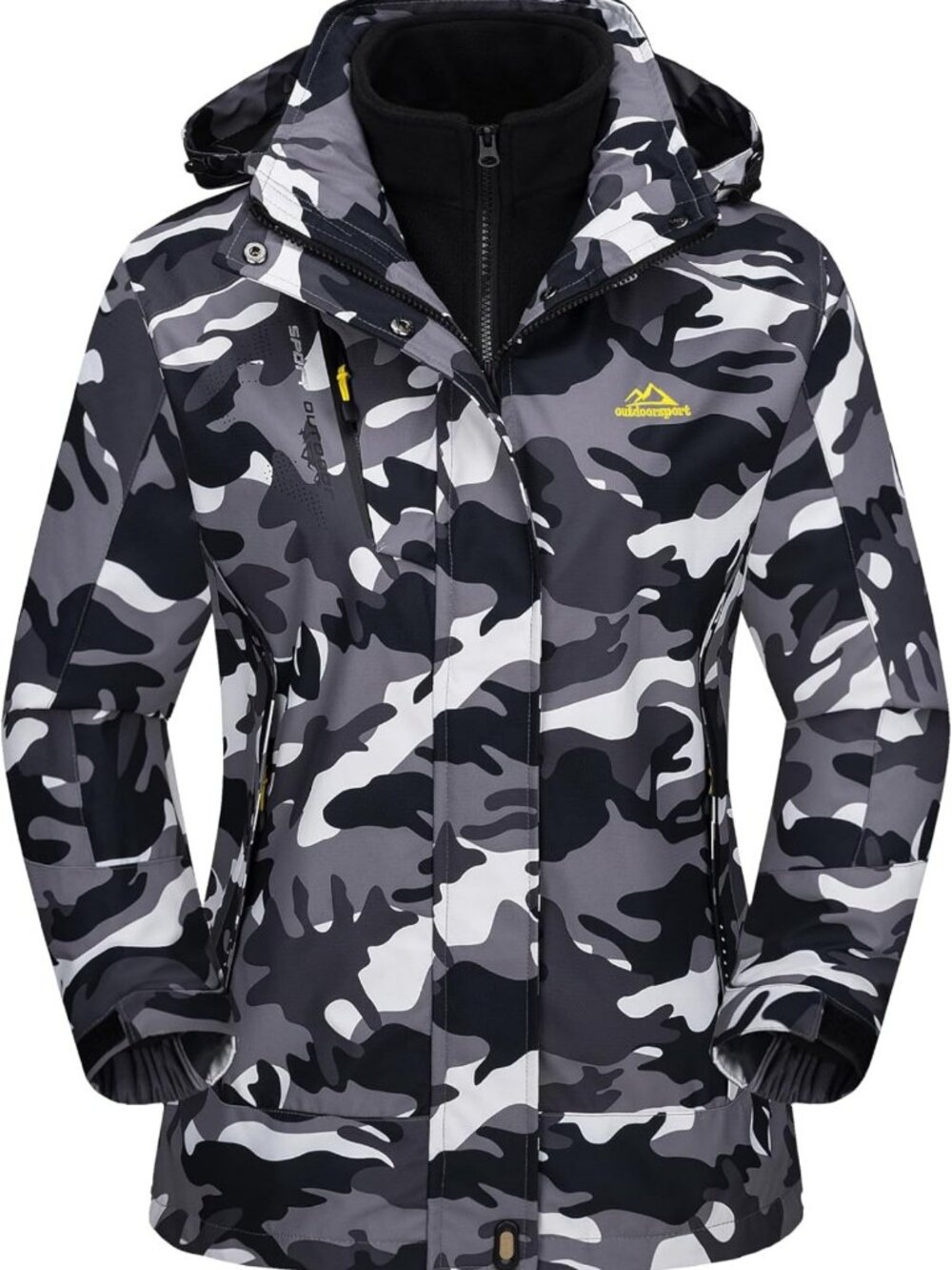3-in-1 Women's Winter Coat - Waterproof Ski Jacket, Windproof, Fleece Lined